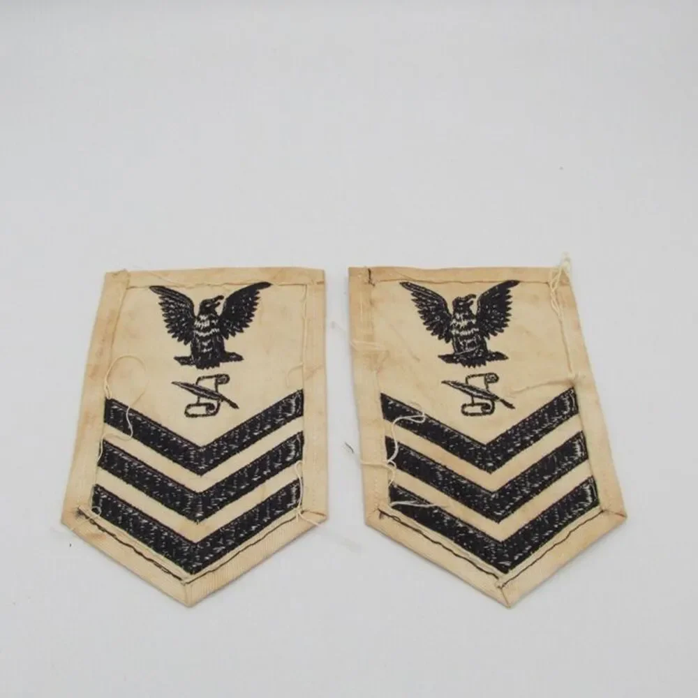 Vintage Navy Badge Patch Petty Officer Set of 5 Journalist WWII Airship